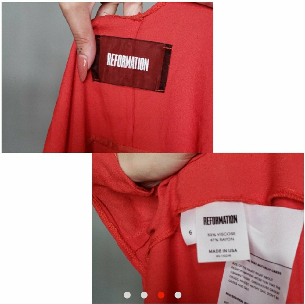 Red Reformation wrap dress - Picture 3 of 4